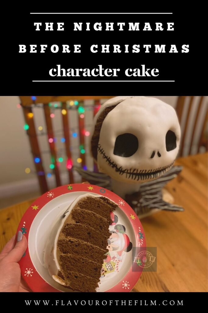 The Nightmare Before Christmas cake Pinterest Pin image