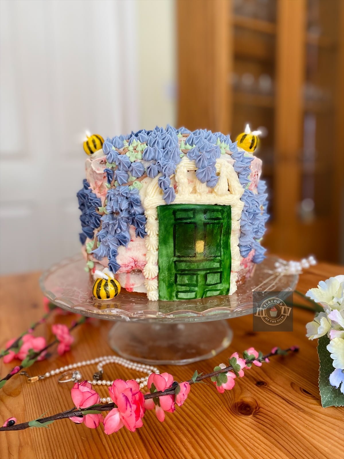 Bridgerton Theme Cake | Vanilla & Raspberry Jam Celebration Cake