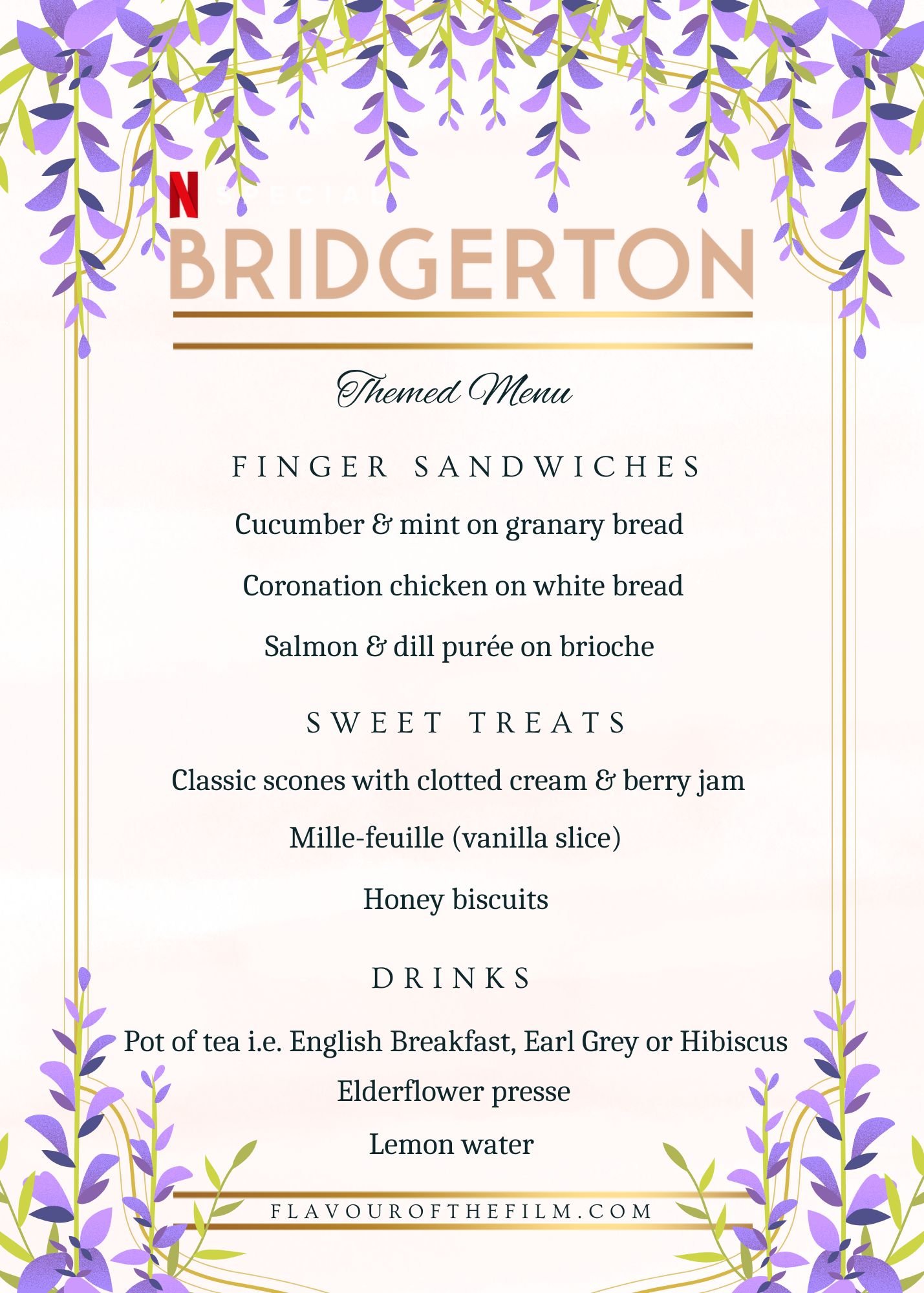 The Best Bridgerton Themed Party Menu