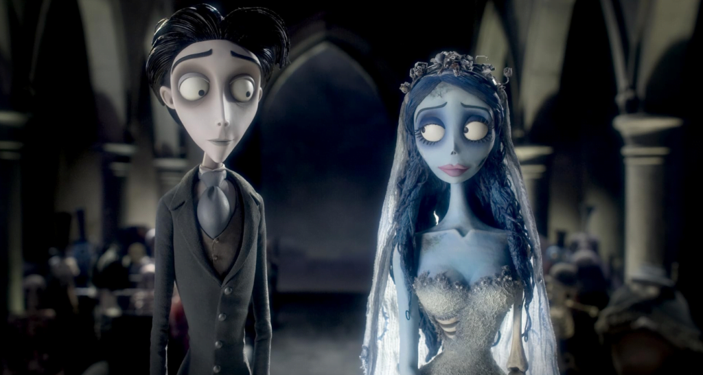 Victor Van Dort and Corpse Bride side by side.