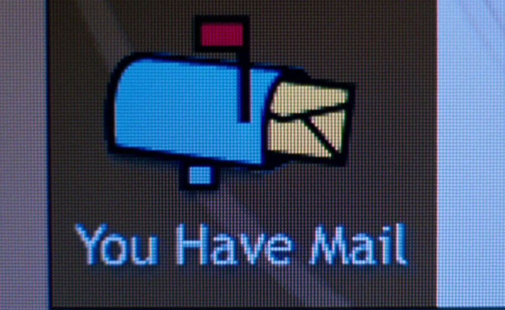 "You Have Mail" notification on screen from a shot in the movie.