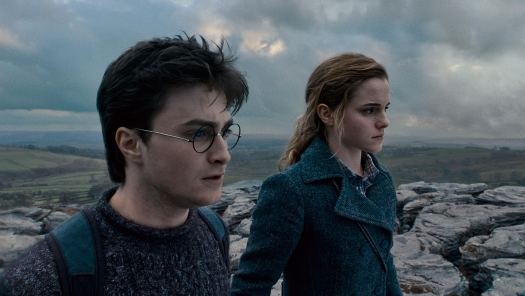 Harry and Hermione on top of Limestone Pavement in Harry Potter and the Deathly Hallows: Part 1.