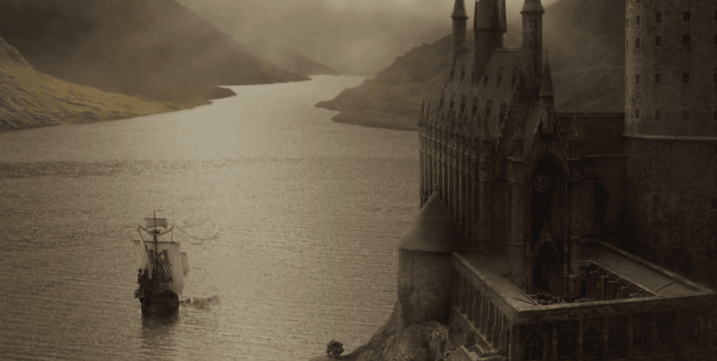 The lake around Hogwarts in Harry Potter and the Goblet of Fire.