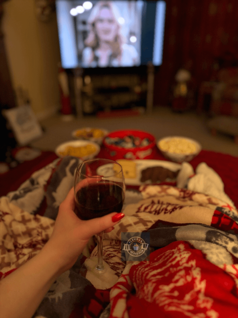 Snacks and wine.