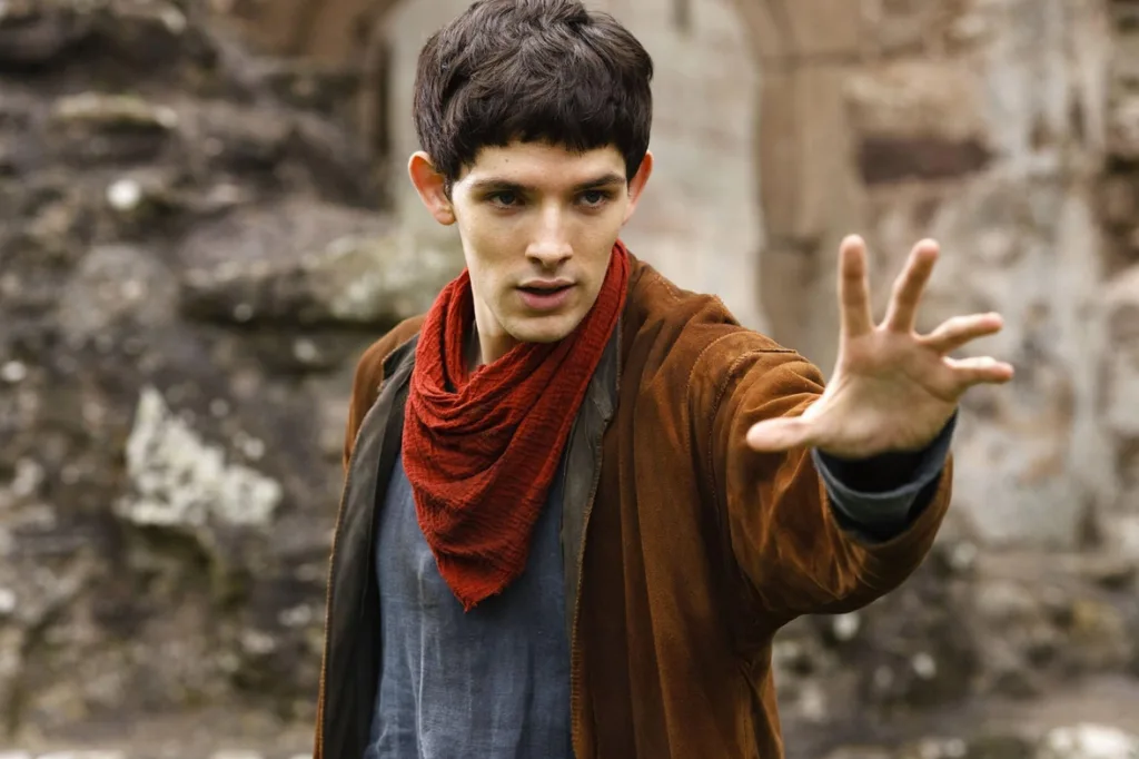 Merlin preparing to cast a spell.