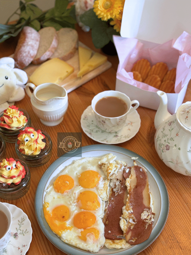 Full Howl's Moving Castle movie night food spread.
