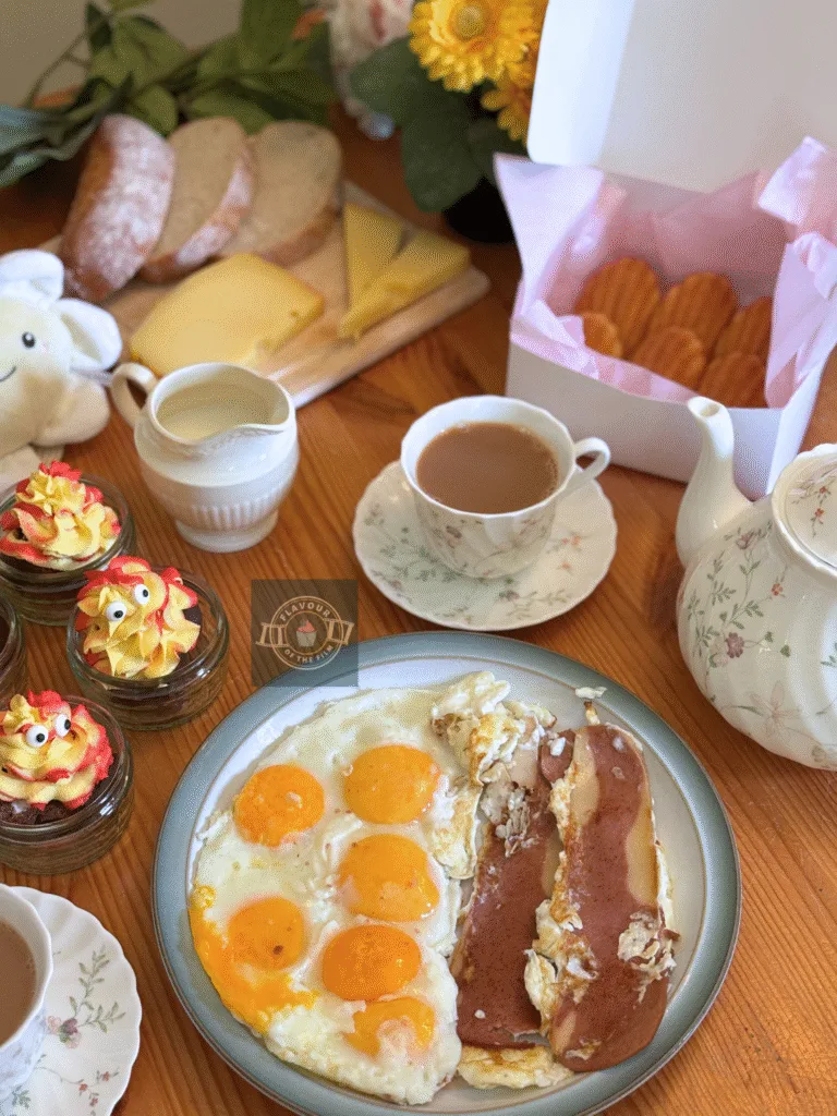 Full Howl's Moving Castle movie night food spread.