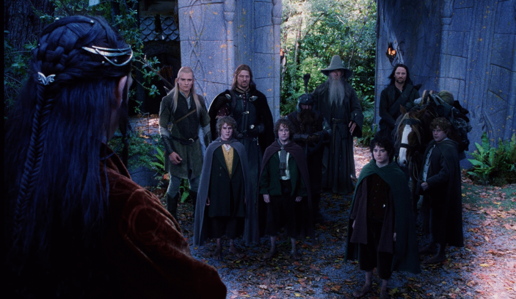 The fellowship members stood together.