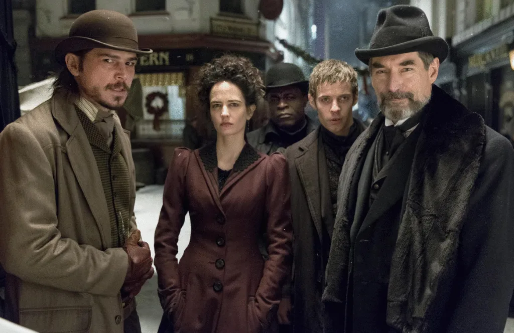 The lead characters stood together.