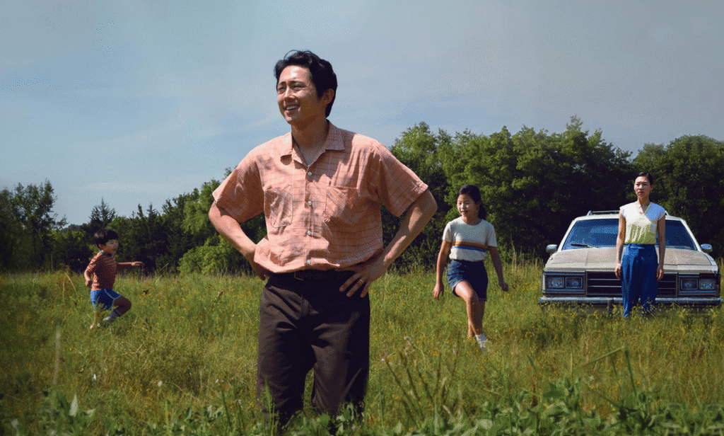 The family in a field.