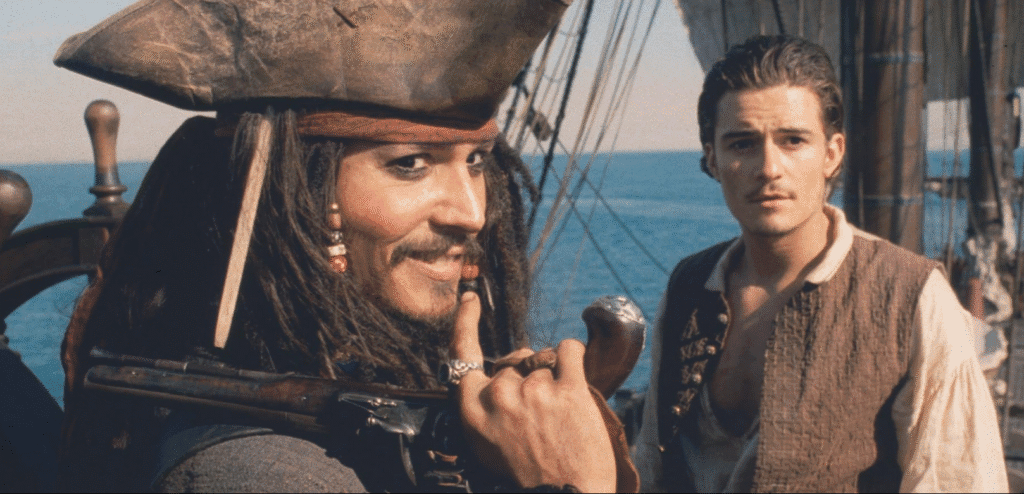 Jack and Will on a ship.