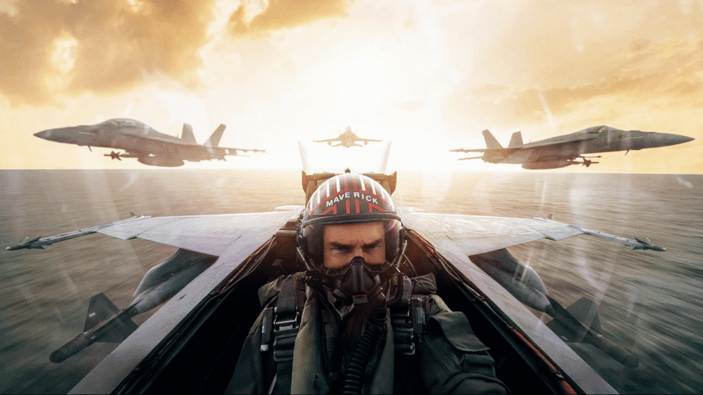 Maverick leading his team in flight.