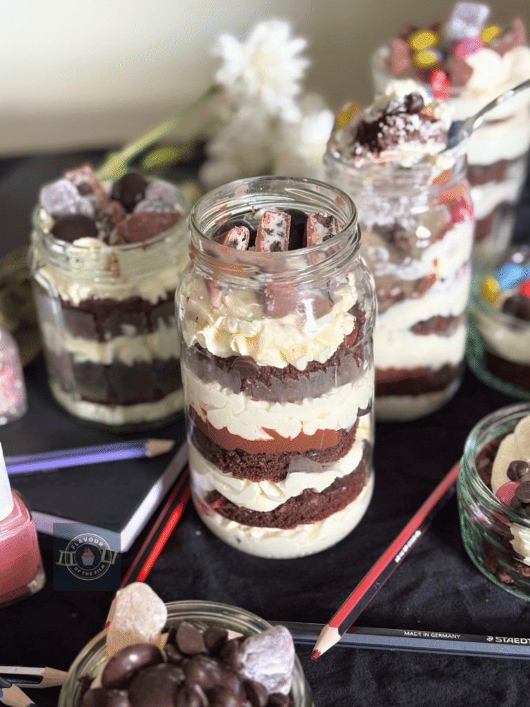Wednesday Watch Party Cake Jars
