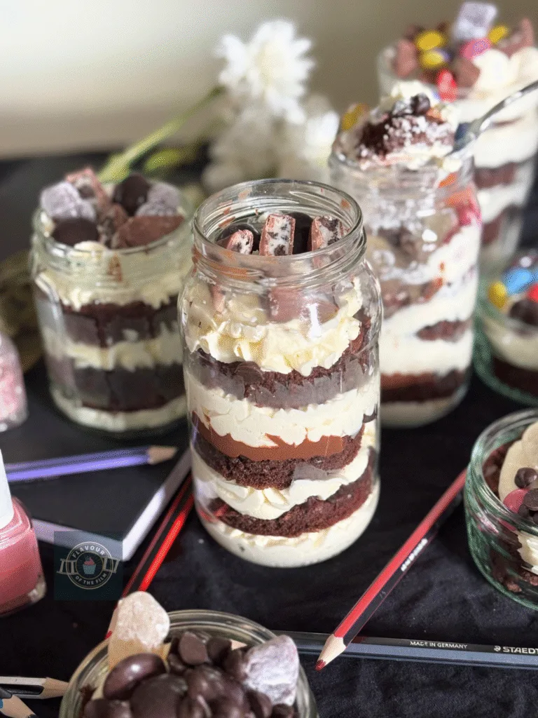 Wednesday Watch Party Cake Jars
