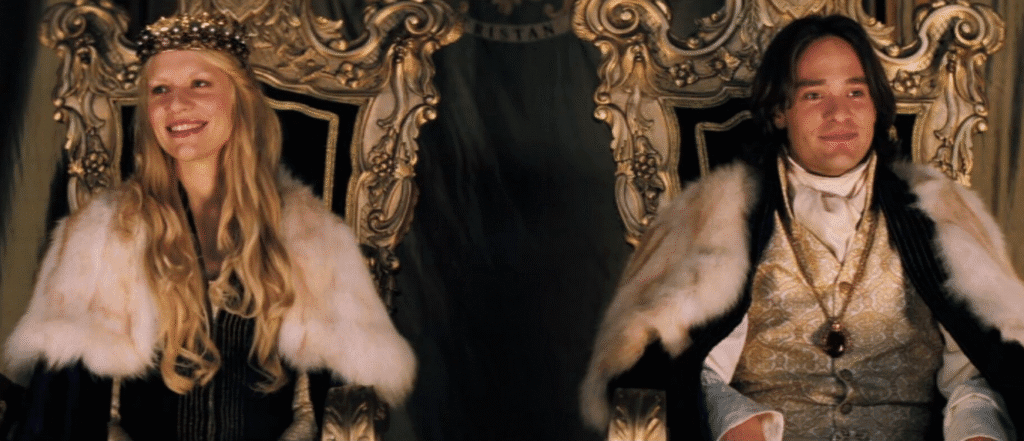 King and Queen on their thrones.